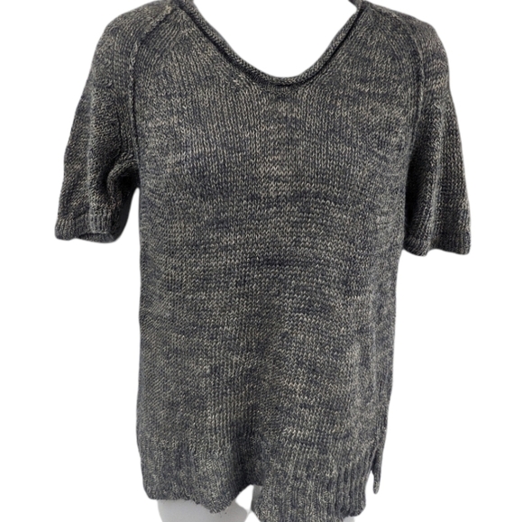 J. Crew Sweaters - J Crew Variegated Wool Blend Short Sleeve Knit Sweater Sz M